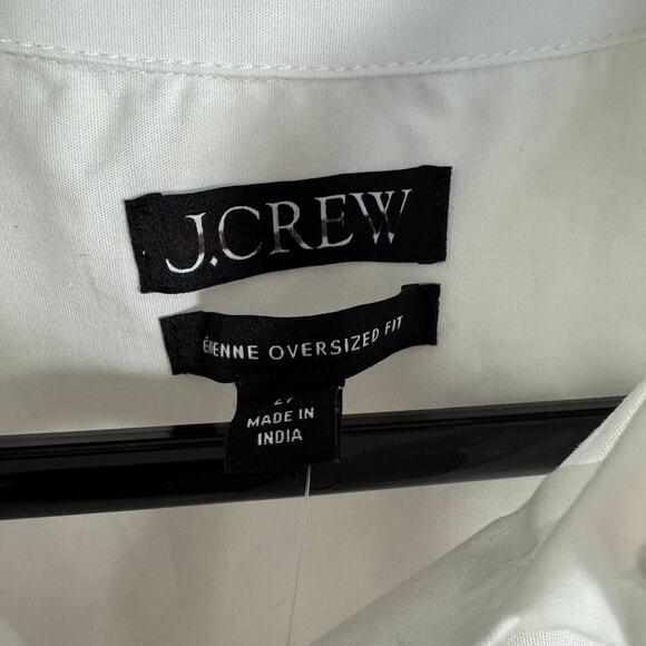 J.Crew Etienne Maura Oversized Fit Shirt WMN PL White BZ990 Button Up Relaxed LS - Picture 5 of 10